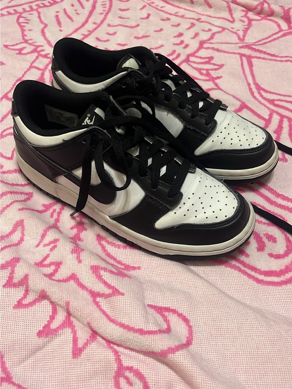 Black and White Low-Top Nike Sneakers